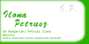 ilona petrusz business card